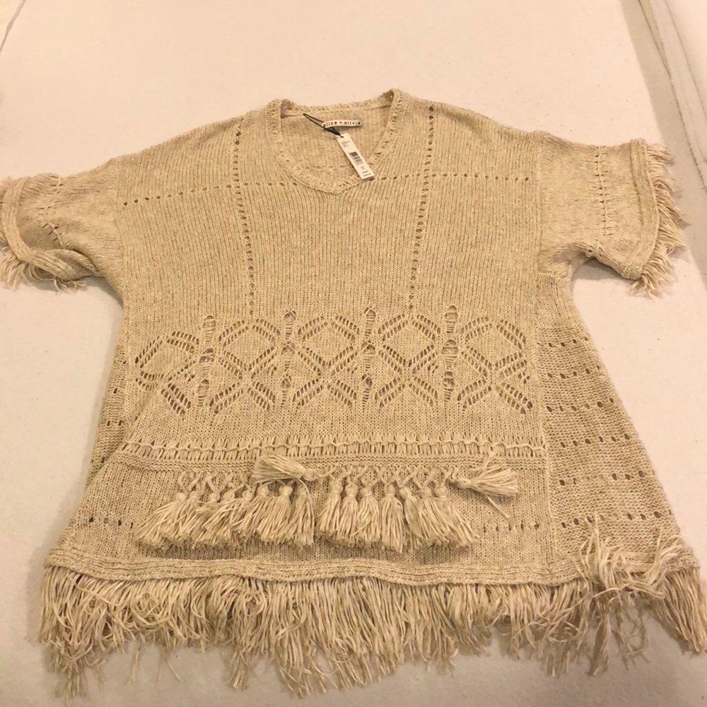 Alice and Olivia crocheted top